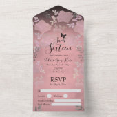 氷バラピンクフローラSweet sixteenオールインワン オールインワン招待状 (内側)