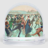 氷ビクトリアンスケートで滑るヴィンテージ冬場 (裏面)