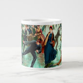 氷ビクトリアンスケートで滑るヴィンテージ冬場 ジャンボコーヒーマグカップ (正面)