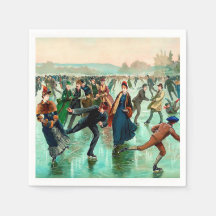 氷ビクトリアンスケートで滑るヴィンテージ冬場