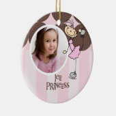 氷プリンセス姿スケートで滑るオーナメント セラミックオーナメント (右)