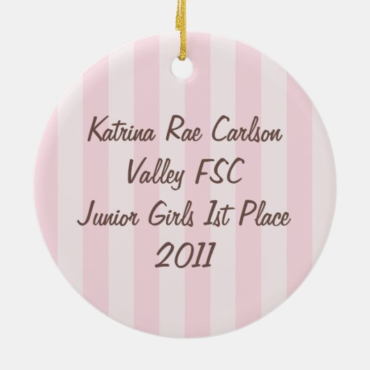 氷プリンセス姿スケートで滑るオーナメント セラミックオーナメント (裏面)