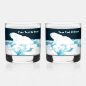 氷上のホッキョクグマ ウイスキーグラス (正面)