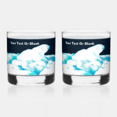 氷上のホッキョクグマ ウイスキーグラス (裏面)