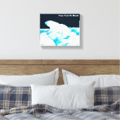 氷上のホッキョクグマ キャンバスプリント (インサイチュ (寝室))