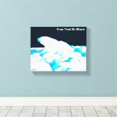 氷上のホッキョクグマ キャンバスプリント (インサイチュ (ウッドフロア))