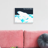 氷上のホッキョクグマ キャンバスプリント (インサイチュ (リビング))