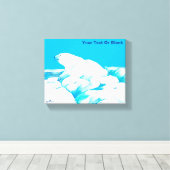 氷上のホッキョクグマ キャンバスプリント (インサイチュ (ウッドフロア))