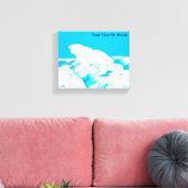 氷上のホッキョクグマ キャンバスプリント (インサイチュ (リビング))