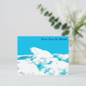 氷上のホッキョクグマ ポストカード (スタンド正面)