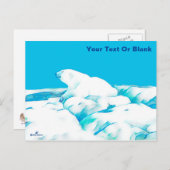 氷上のホッキョクグマ ポストカード (正面/裏面)