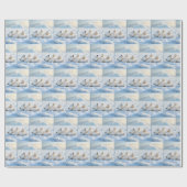 氷上のホッキョクグマ ラッピングペーパー (フラット)