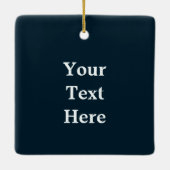 氷上のホッキョクグマ – 季節の挨拶 セラミックオーナメント (裏面)