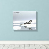 氷上のリボンシール キャンバスプリント (インサイチュ (ウッドフロア))