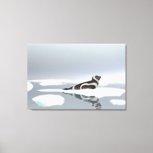 氷上のリボンシール キャンバスプリント (正面)