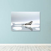 氷上のリボンシール キャンバスプリント (インサイチュ (ウッドフロア))