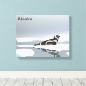 氷上のリボンシール キャンバスプリント (インサイチュ (ウッドフロア))