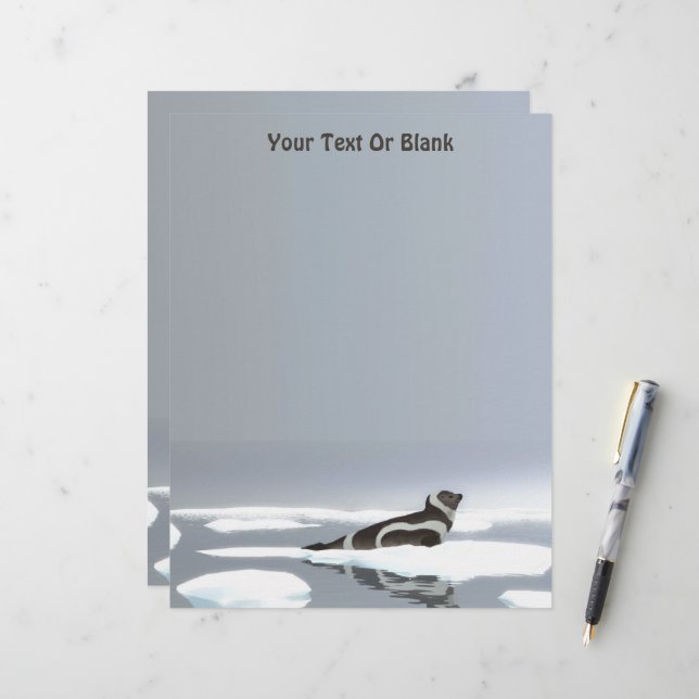 氷上のリボンシール レターヘッド (正面/裏面インサイチュ)