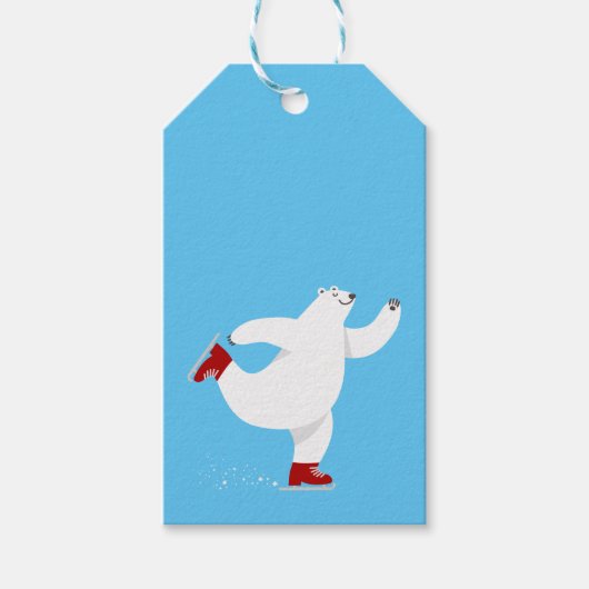 氷上の北極熊 ギフトタグ (正面)