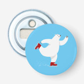 氷上の北極熊 栓抜き (正面)