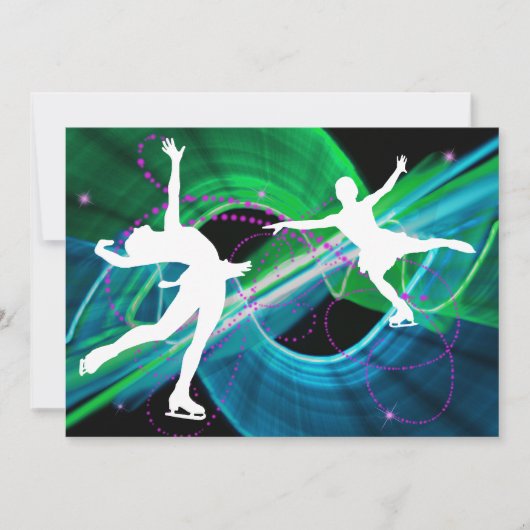 氷上の煌き フィギュアスケーター 招待状 (正面)