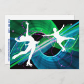 氷上の煌き フィギュアスケーター 招待状 (正面/裏面)