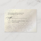 氷上の雪の結晶が返事をくれる、丸々太った名刺がビジネスカードをくれる エンクロージャーカード (裏面)