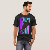 氷信じスケートで滑る姿スケーター氷リンク踊り Tシャツ (正面フル)