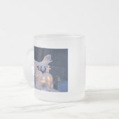 氷像の雪によって凍っていられている冬は天候に味をつけます コーヒーマグカップ (正面左)