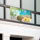 氷冷ビールコンビニのガソリンスタンド 横断幕 (ビルの外側)