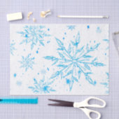 氷凍ってい結晶スノーフレークティッシュペーパー 薄葉紙 (クラフト)