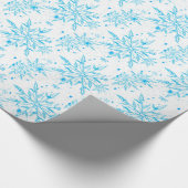 氷凍ってい結晶スノーフレーク包装紙 ラッピングペーパー (角)