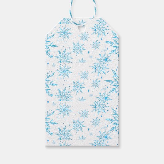 氷凍ってい結晶スノーフレーク・ギフトラベル ギフトタグ (正面)