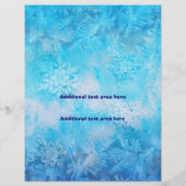 氷凍ってい雪片ウィンターイベントフライヤーポスター チラシ (裏面)