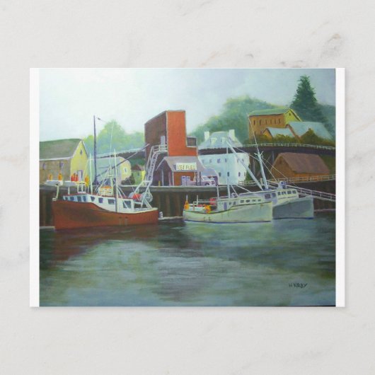 氷及び燃料のポーツマス港 ポストカード (正面)