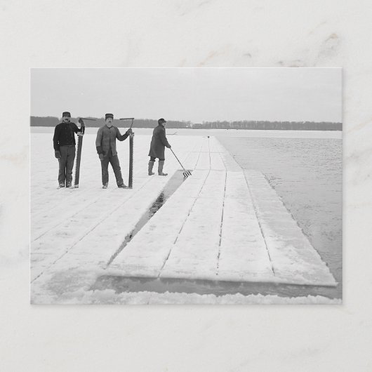 氷塊の収穫, 1906 ポストカード (正面)