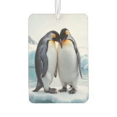 氷山にペンギンのカップル カーエアーフレッシュナー (裏面)