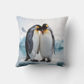 氷山にペンギンのカップル クッション (裏面)