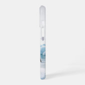 氷山にペンギンのカップル iPhone 16ケース (左側面)