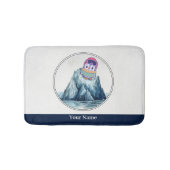 氷山の上に立つかわいいペンギン バスマット (正面)