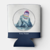 氷山の上に立つかわいいペンギン 缶クーラー (裏面)