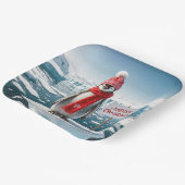 氷山の上のクリスマスペンギン ペーパープレート (傾斜あり)