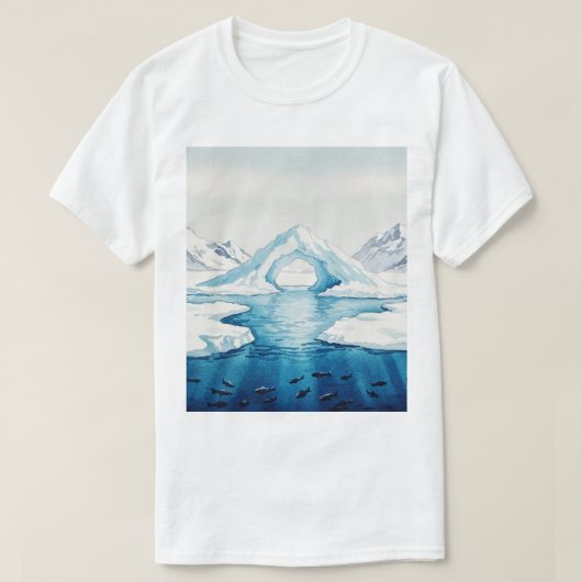氷山の景色 Tシャツ (デザイン正面)