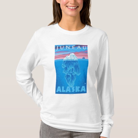 氷山の横断面-ジュノー、アラスカ Tシャツ (正面)