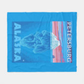 氷山の横断面-ピーターズバーグ、アラスカ フリースブランケット (正面(横))