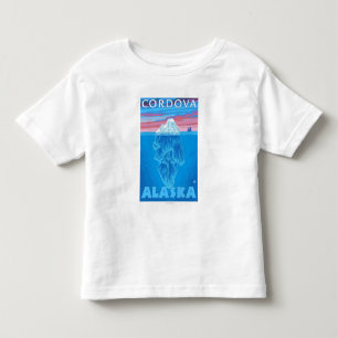 氷山の横断面- Cordova、アラスカ トドラーTシャツ