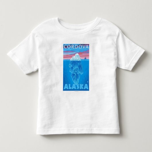 氷山の横断面- Cordova、アラスカ トドラーTシャツ (正面)