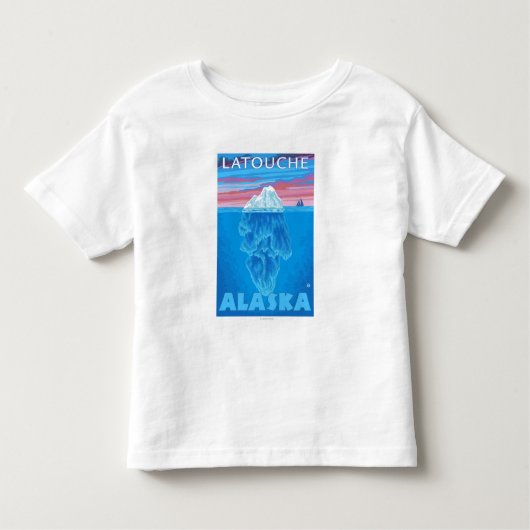 氷山の横断面- Latouche、アラスカ トドラーTシャツ (正面)