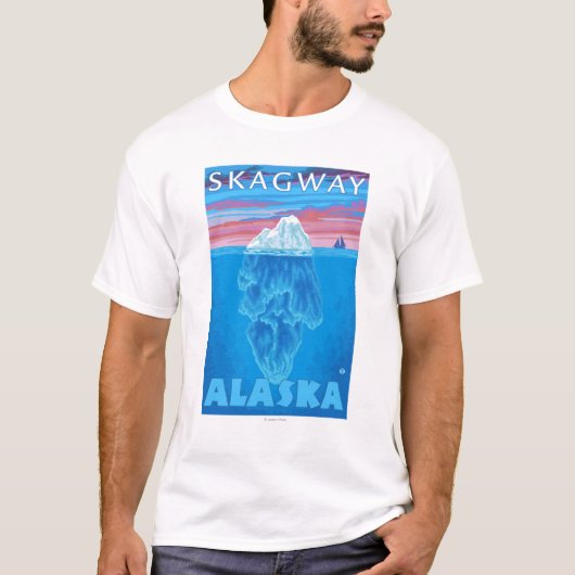 氷山の横断面- Skagway、アラスカ Tシャツ (正面)