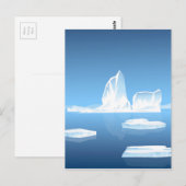 氷山の美しい ポストカード (正面/裏面)